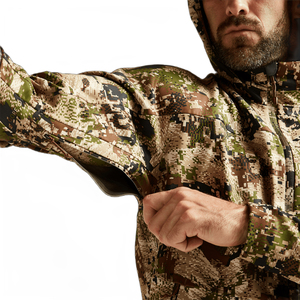 <b>Men's</b> Camouflage <b>Soft</b> <b>Shell</b> <b>Jacket</b> With Zip Fly And Pockets For Outdoor Hiking - Product Image 4