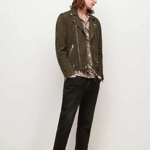 Chaqueta de Lona y Cuero para Hombre, Estilo Urbano, con Logotipo Frontal Vintage, Transpirable, Ecológica, de Alta Calidad, para Invierno, Venta al Por Mayor - Product Image 2