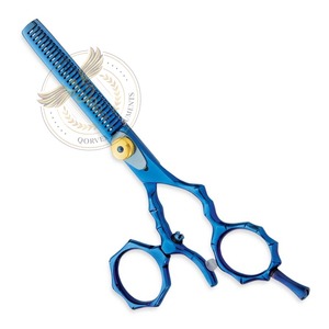 Ciseaux de coiffure en acier inoxydable avec poignée pivotante et lame affûtée - Product Image 5