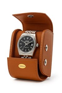 WRIZA Oval Handcrafted Genuine Leather <b>Watch</b> Roll <b>Case</b> | Premium Travel Organizer Eco-Friendly Durable Soft Suede Lining Water - Product Image 6