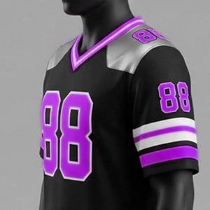 Camisetas de Fútbol Americano Sublimadas con Logotipo Personalizado, Transpirables, de Manga Corta, Duraderas, para Equipos, en Oferta - Product Image 1