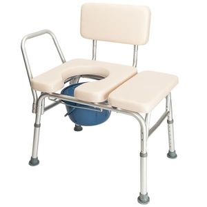 Sedia Comoda in Alluminio Bianco Crema per Anziani, Disabili e Donne in Gravidanza, Attrezzatura Multifunzionale per la Sicurezza nel Bagno - Product Image 6