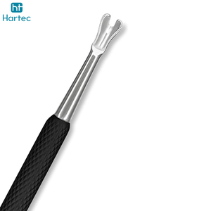2026 Durable Customized Made Premium Stainless Steel Cuticle Nail Pusher With Textured Black Handle and Protective Pouch - Product Image 6