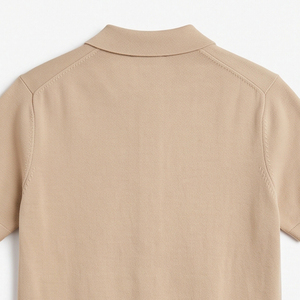 Maßgeschneidertes Luxus-Herrenhemd aus Canvas mit Spandex/Baumwolle, Einfarbiger Kragen, Premium Weich Atmungsaktiv Lässig Kurzarm Sommer-Hemd - Product Image 4