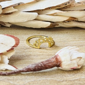Nouvelle Arrivée Bague Couronne Florale Bohème en Laiton pour Femme, Plaqué Or 18 carats, Bijoux Empilables, Vente en Gros/OEM/ODM - Product Image 3