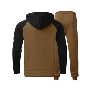 Conjuntos Deportivos Personalizados al por Mayor para Hombre, 100% Algodón, de Alta Calidad, Transpirables, con Sudadera con Capucha, Manga Larga, 2 Colores - Product Image 2