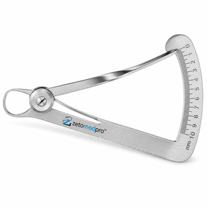 เครื่องวัดความหนา Iwanson Spring Dental Caliper สำหรับวัดความหนาของโลหะ ขี้ผึ้ง และพอร์ซเลน ผลิตจากสแตนเลสสตีล ผิวซาติน ZetomedPro - Product Image 3