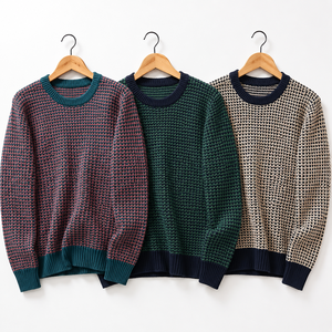 <b>Men's</b> Cotton Shaker-Stitch Sweater Crew Neck <b>Long</b> Sleeve Cotton Blend Winter Casual Wear | OEM ODM Manufacturer Bangladesh - Product Image 6