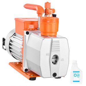 Pompa per vuoto HVAC a palette rotative a due stadi da 7 CFM 3/4 HP per auto, compatibile con R134a R22 R410a, motore a 4 poli - Product Image 1