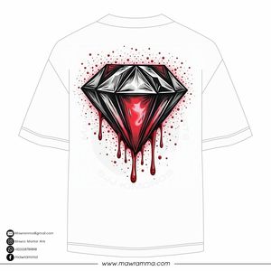 เสื้อยืดโอเวอร์ไซส์ Mawra Premium OEM ผ้าฝ้ายพิมพ์ลายกราฟิก งานพิมพ์ดิจิทัลลายศิลปะสยองขวัญ เสื้อผ้าสตรีทแวร์สำหรับทุกเพศ - Product Image 6