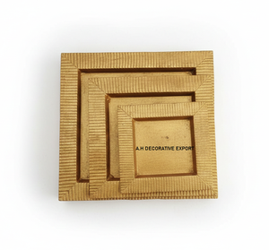 Bandejas Metálicas Cuadradas Modernas con Textura, Hechas a Mano, con Recubrimiento en Polvo, Tamaño Personalizado para Decoración Rústica y Adornos Clásicos para Mesa - Product Image 3