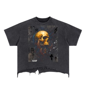 T-shirt Homme Streetwear Vintage Délavé, Coupe Boxy Courte et Oversize, Effet Usé, Vente en Gros Fabricant - Product Image 1