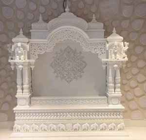 Templo Mandir de Mármol Makrana Indio Tallado a Mano para Decoración del Hogar con Patrón Horizontal - Fabricante Trade Link - Product Image 4