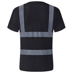 Factory Made Polyester Safety <b>T</b>-<b>Shirt</b> Class 1 High Visibility Construction Work Customized Logo LED <b>Flash</b> Waterproof Clush - Product Image 2