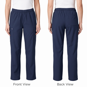 Pantalon de travail pour femmes, tissu polyester et élasthanne tissé premium 220 GSM, bordeaux, extensible, uniforme médical, broderie personnalisée, impression de logo - Product Image 4