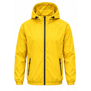 Windbreaker <b>Jacket</b> for <b>Men</b> <b>Lightweight</b> Outdoor Sports Water Resistant Full Zip Hooded Activewear Custom OEM ODM OEM Manufacture - Product Image 1