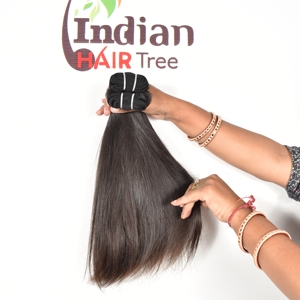 Cabello liso de color natural indio, con cutícula alineada, de proveedor, en mechones lisos, sin procesar químicamente, para mujer, venta al por mayor. - Product Image 3