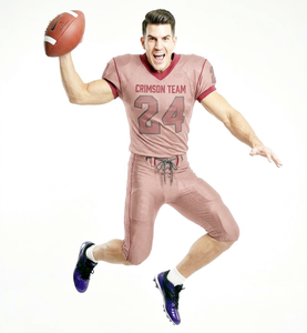 Uniforme de Fútbol Americano de Malla con Poliéster de Calidad Profesional en Color Rosa, Conjunto de Jersey con Pantalones Cortos y Logotipo Personalizado - Product Image 1