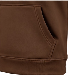 Sudadera con Capucha Marrón para Hombre, Corte Regular, Felpa de Algodón, Informal, con Bolsillo Frontal con Logotipo - Product Image 5