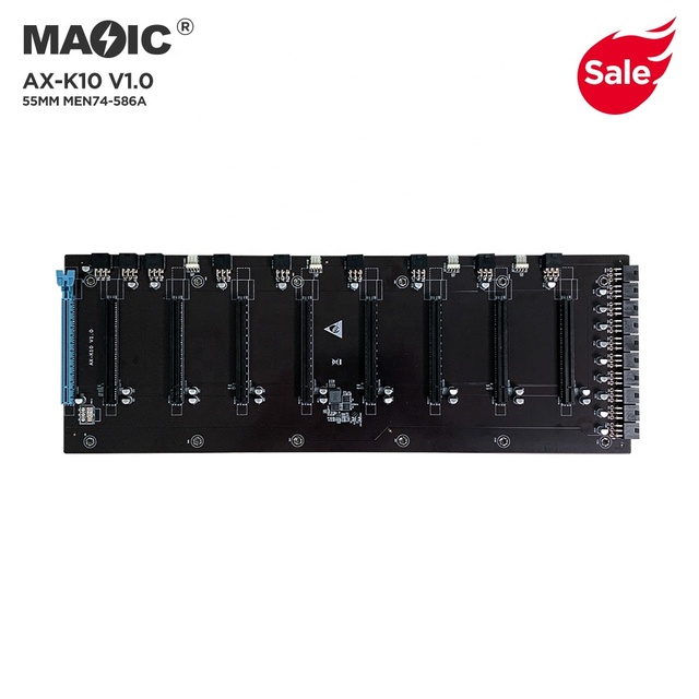 K9 + K10 55mm Spacing Riser Card B75 Chipset DDR3 1 to 8 GPU PCIe PCI Express X8 Slots Graphics Cards Motherboards