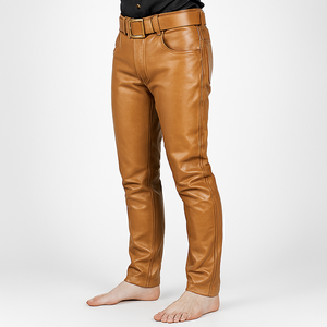Pantalones Cargo Tácticos Unisex de Cuero PU de Alta Calidad, Cintura Alta, Impermeables, Resistentes al Viento, Estilo Urbano, Cierre de Cremallera - Product Image 4