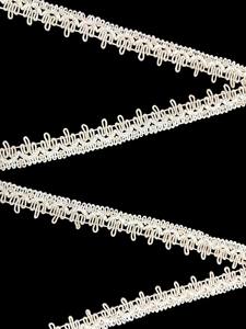 Ribete de encaje de rayón blanco con flecos de lazo, directo de fábrica – Encaje decorativo de punto para prendas, vestidos, manualidades y decoración del hogar - Product Image 3