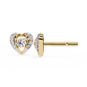 Solitairekart ต่างหูรูปหัวใจเพชรธรรมชาติ0.74ct สีความคมชัดสูง VS-SI คอลเลกชันนิรันดร์ - Product Image 4