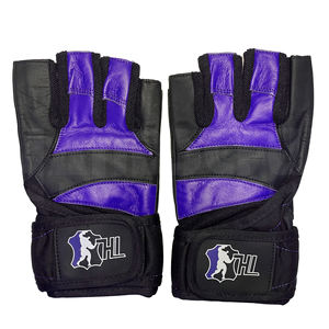 Gants de musculation professionnels Deep Purples avec bandes de maintien robustes pour les poignets |   Poignée antidérapante de qualité supérieure pour un équipement de musculation ultime - Product Image 3