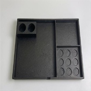 Bandeja de Almacenamiento Multifuncional de Cuero, Organizador con Compartimentos para Café, Plato para Sala de Estar, Bebidas, 2 Niveles, Alto Estándar - Product Image 6