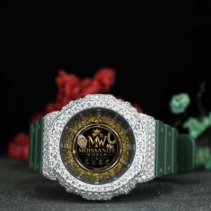 Reloj Hip Hop VVS Moissanite Iced Out con Diamantes, Movimiento Mecánico, Correa de Goma de Lujo, Alarma, Banda de 20mm, Venta al por Mayor, El Mejor - Product Image 1