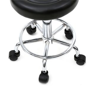 Sgabello Regolabile con Schienale dal Design Lineare Nero, Comodo per Arredamento Salone - Product Image 4