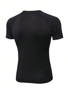 T-shirt de compression pour homme en coton lisse, écologique, respirant, style urbain, manches courtes, personnalisation complète, prix abordable - Product Image 4