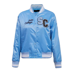 Veste universitaire américaine en satin pour homme, style Letterman, 100 % satin, avec écussons chenille personnalisés, pour le football - Product Image 1