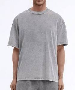เสื้อยืดผู้ชายทรงหลวม ผลิตจากผ้าวินเทจคุณภาพพรีเมียม คอทรงโอ สีสันสดใส - Product Image 1