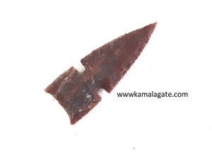 Obsidienne acajou naturelle, pointe de flèche taillée à la main de 5 pouces, style mascotte en pierre précieuse indienne, KAMALAGATE.COM, Art Gujarati - Product Image 6