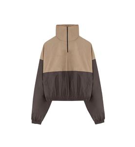 Jersey personalizado cortavientos para hombre, chaqueta Anorak de nailon con media cremallera y bolsillo con solapa frontal, capucha transpirable con cordón y forro de malla - Product Image 1