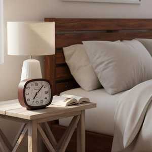 Natural Wood Desktop <b>Clock</b> Elegant Table Decoration - Product Image 4