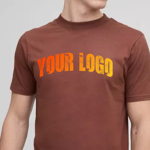 T-shirt homme personnalisé, couleur marron foncé, 100% coton, impression DTG, coupe ample, épaules tombantes. - Product Image 2