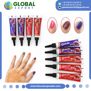 หลอดเฮนน่าทาเล็บขายดีที่สุด ปลอดภัยต่อผิวหนัง สีเฮนน่าสำหรับทำเล็บ ขนาด 10-12 กรัม สีฟ้า แดง ดำ สำหรับตกแต่งเล็บชั่วคราว - Product Image 3