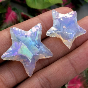 Colgante de lujo con talla de estrella en opalita |   Collar de Joyería de Cristal con Colgante |   Accesorio de Piedra Curativa |   Elegante Idea de Regalo para Ella - Product Image 2