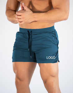 Shorts de sport pour hommes, séchage rapide, imperméables, respirants, motif uni, grande taille, décontractés, pour l'entraînement et la course à pied, avec logo personnalisé - Product Image 5