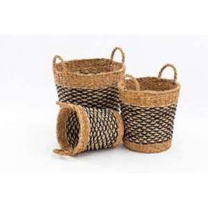 Cesta de Almacenamiento Redonda Plegable de Yute y Fibra Marina con Asa y Forro Impermeable para Decoración y Organización Ecológica del Hogar - Product Image 3