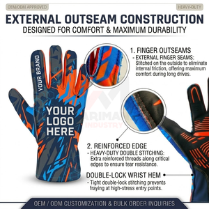 Gants de karting respirants avec design de préhension flexible pour utilisation sur piste, production OEM et vente en gros pour les détaillants sportifs - Product Image 5