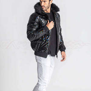 Chaqueta Acolchada Cortavientos para Hombre, Abrigo de Invierno Impermeable, Transpirable, Tejido Cálido y Resistente, Chaqueta Casual para Exteriores - Product Image 4