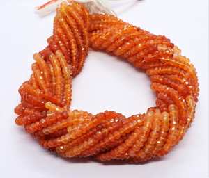 Cuentas facetadas de cornalina natural con efecto de sombra, 4-4.5 mm, cuentas de piedra preciosa de cornalina de 13 pulgadas para fabricación de joyas, venta al por mayor a granel - Product Image 6