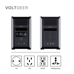 Công suất lớn mở rộng Trạm điện cầm tay năng lượng mặt trời Máy phát điện 2400wh MPPT không dây sạc LiFePO4 Pin đèn pin xì gà - Product Image 5