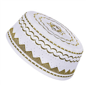 Gorros de Oración Musulmanes Étnicos Personalizables de Alta Calidad, Gorros de Oración Islámicos Transpirables para Hombres, para Uso en las Cuatro Estaciones - Product Image 2