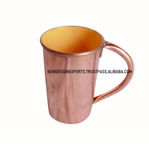 Tasses en cuivre écologiques de luxe modernes avec couvercle en métal jetable fêtes de mariage colorées accessoires pour boire Noël Halloween - Product Image 4