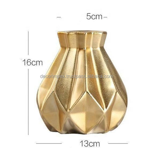 Jarrón decorativo de metal plateado, florero moderno Chapado en aluminio, urna hecha a mano, jarrón decorativo de mesa de metal - Product Image 2