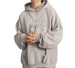 High Quality Custom Logo DTG Printed Oversized Hoodie Heavyweight Fleece Winter Streetwear Manufactured Wholesale for Men - Product Image 2